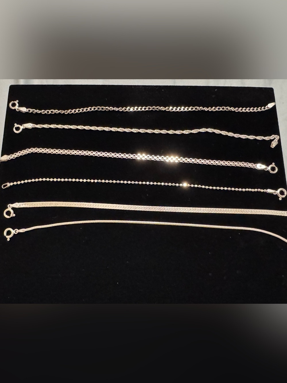 Lot of 6 Solid 925 Sterling Silver Bracelets. Made In Italy. New! 15.6 Grams